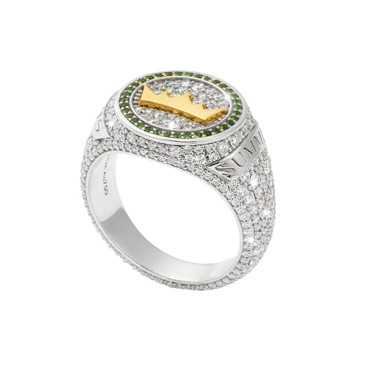 Statement Complete Diamond Pave Signet Ring